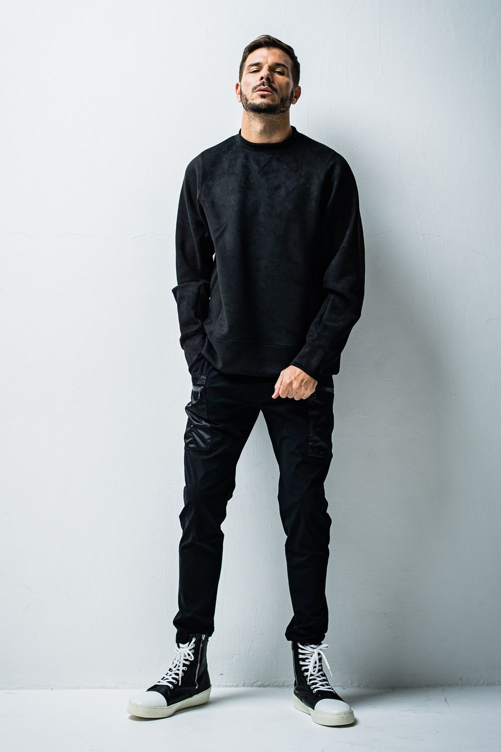 SUEDE JERSEY SOLID TRAINER / スエード ジャージ ソリッド トレーナー