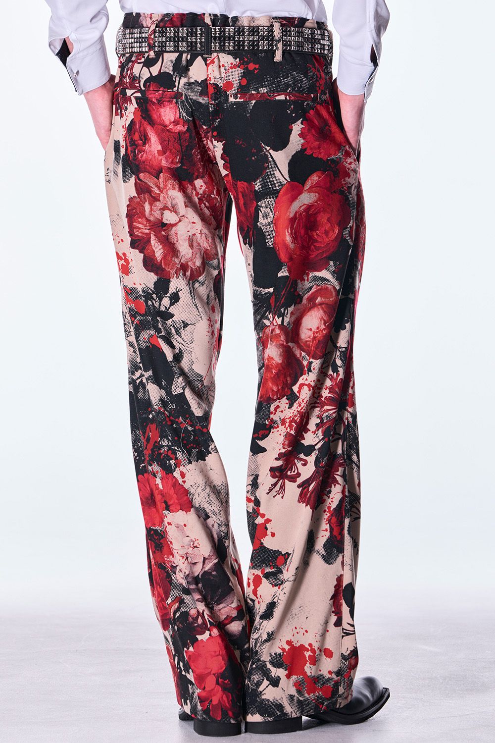 Beige Flora Wide Slacks / ベージュ フローラ ワイド スラックス