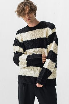 cable law sweater  / ケーブル ローゲージ セーター