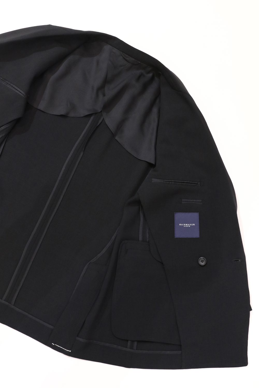 RAINMAKER - MELANGE TWILL DOUBLE BREASTED JACKET<HORN BUTTON