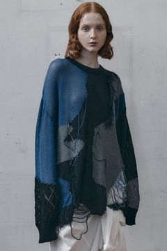Frayed knit P/O  / フレイド ニット プルオーバー