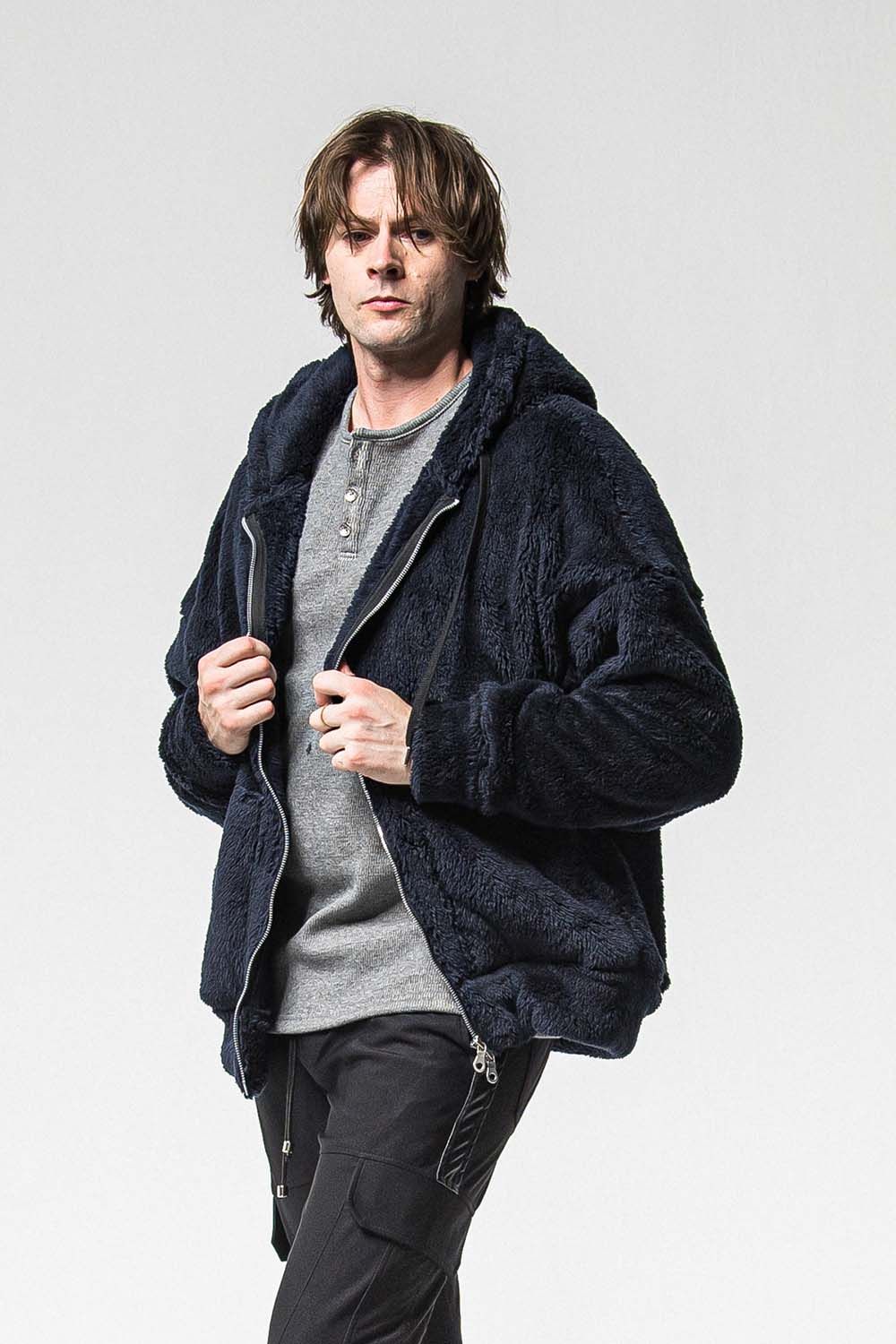 BOA ZIP LOOSE HOODIE / ボア ジップ ルーズ フーディ
