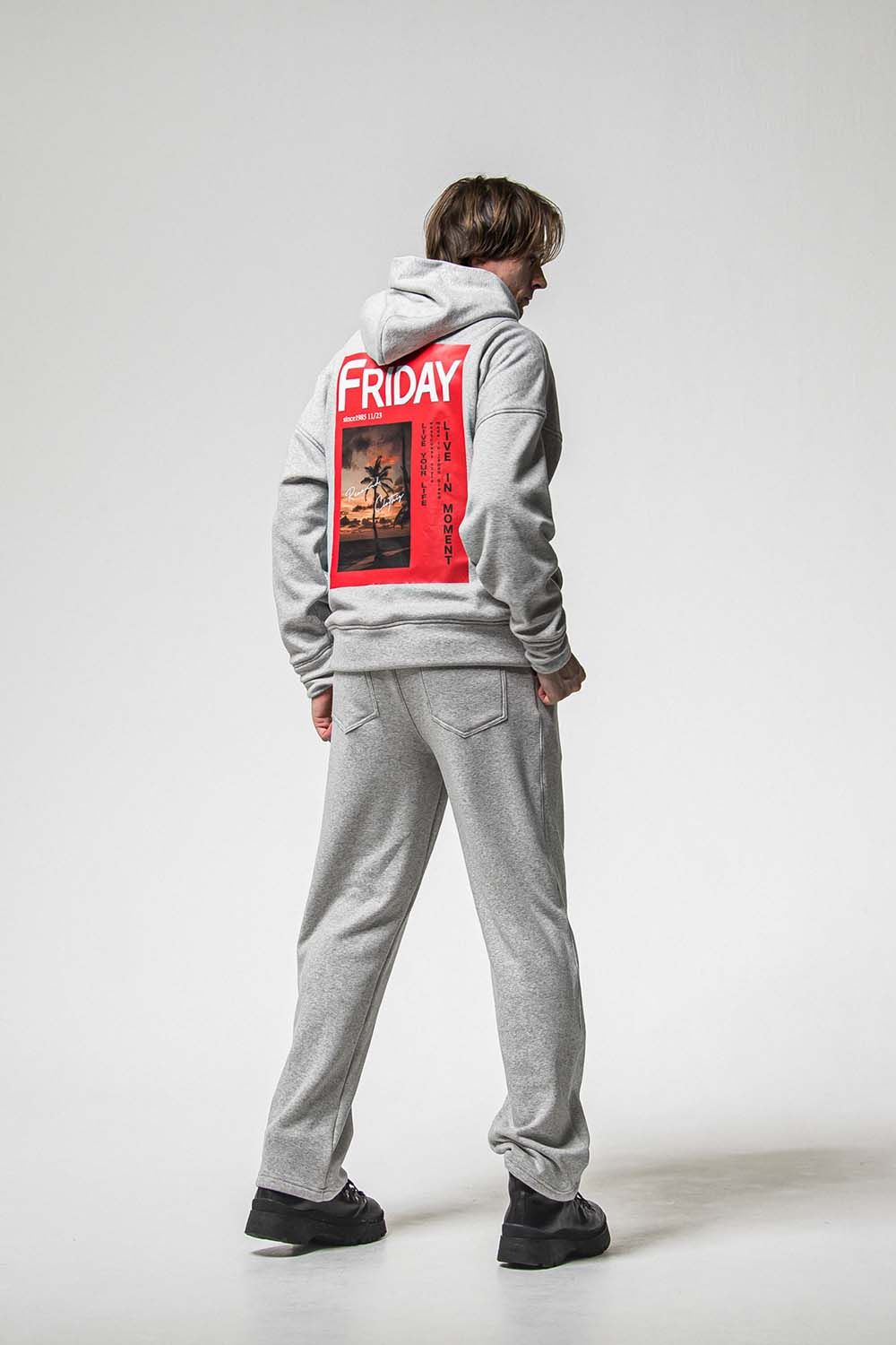FRIDAY OLD COVER VELOURS FLEECE HOODIE / フライデー オールドカバー ベロア フリース フーディ