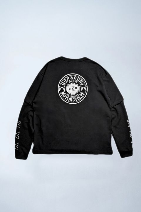 GOD SELECTION XXX × roarguns CIRCLE LOGO LAYERED T-SHIRT / ゴッドセレクション ロアーガンズ コラボレーション レイヤード ロングスリーブT