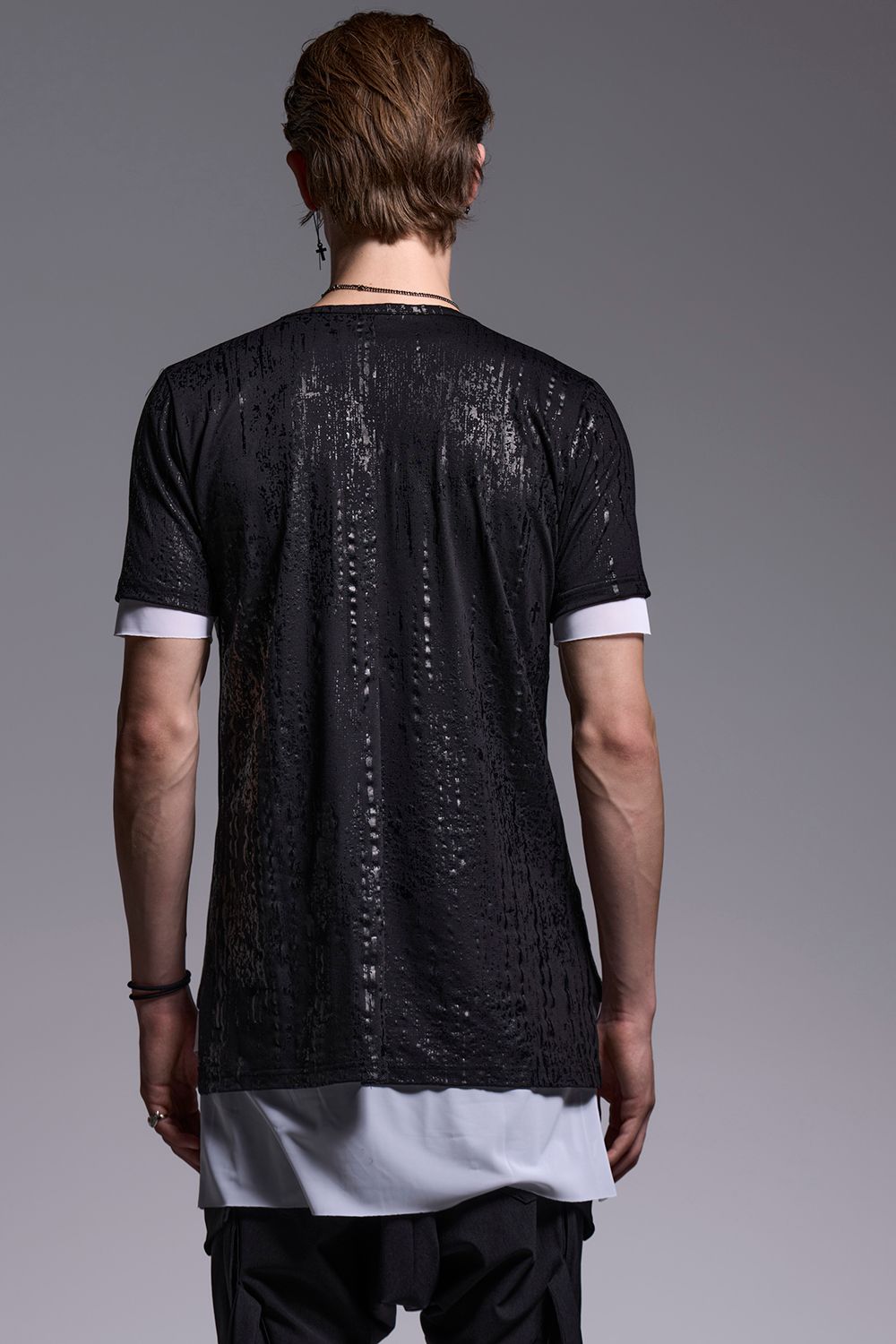 HAKU-BEATENJIKU Layered-T / 箔ベア天竺 レイヤード Tシャツ