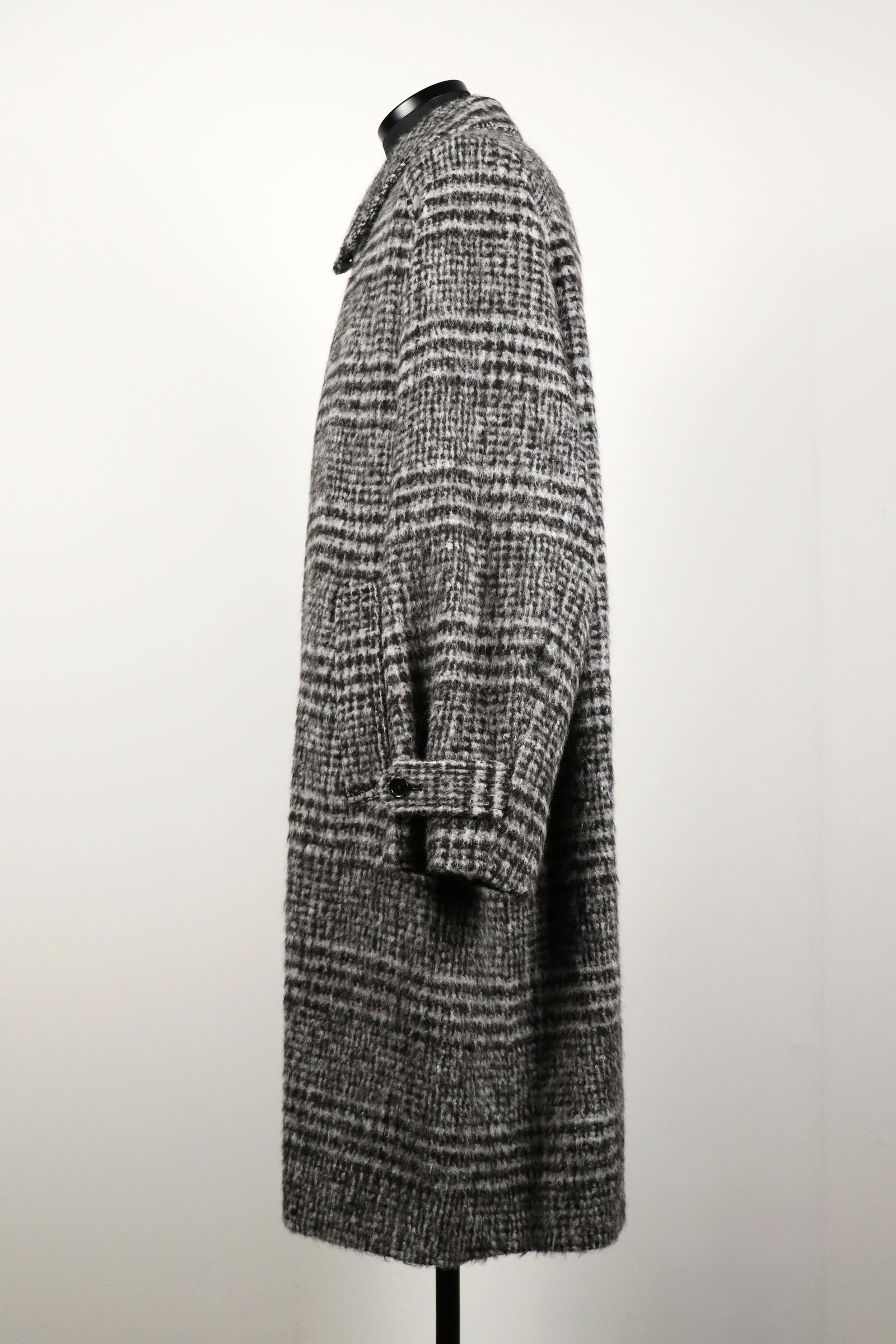 ジャケット・アウター runrunADORABLE SHAGGY CHECK COAT アルパカシャギープレイド / アルパカロガージャケット, Gray