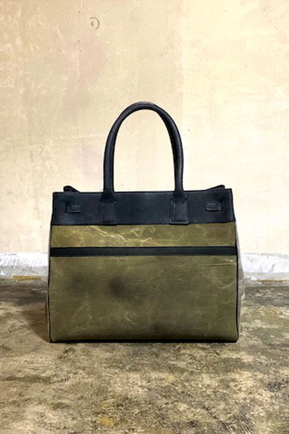 TOTE(M) BLACK × KAHKI - REMAKEVINTAGE