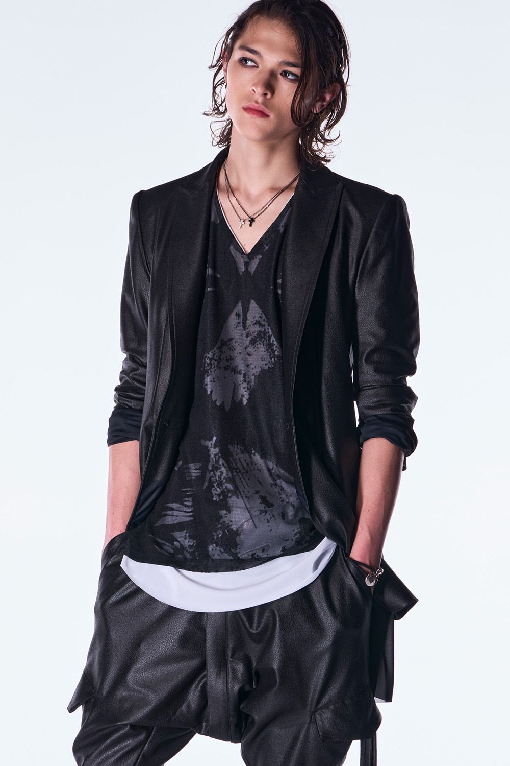 Emboss Silley Jersey Layered Jacket / エンボス シレー ジャージ レイヤード ジャケット