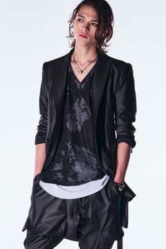 Emboss Silley Jersey Layered Jacket / エンボス シレー ジャージ レイヤード ジャケット