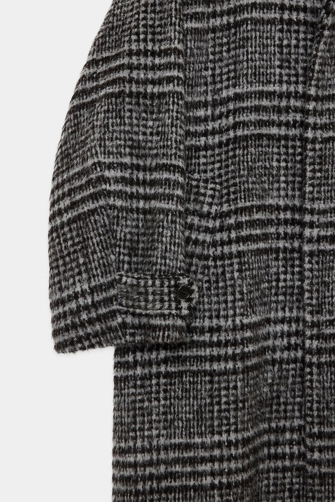 MARKAWARE - ALPACA SHAGGY PLAID WALK ABOUT COAT / アルパカ