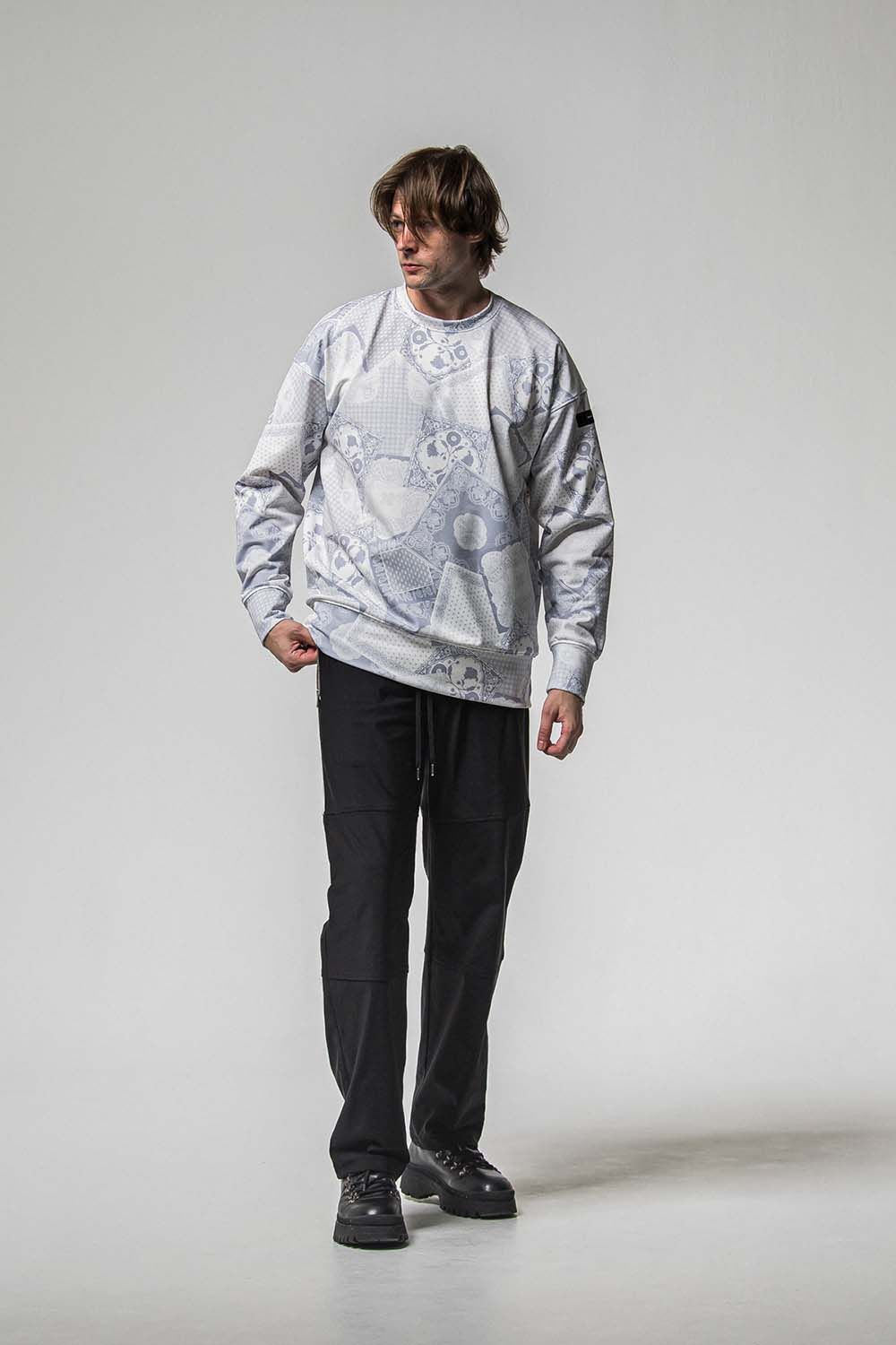 PAISLEY BACK FLEECE DROP TRINER / ペイズリー バック フリース ドロップ トレーナー