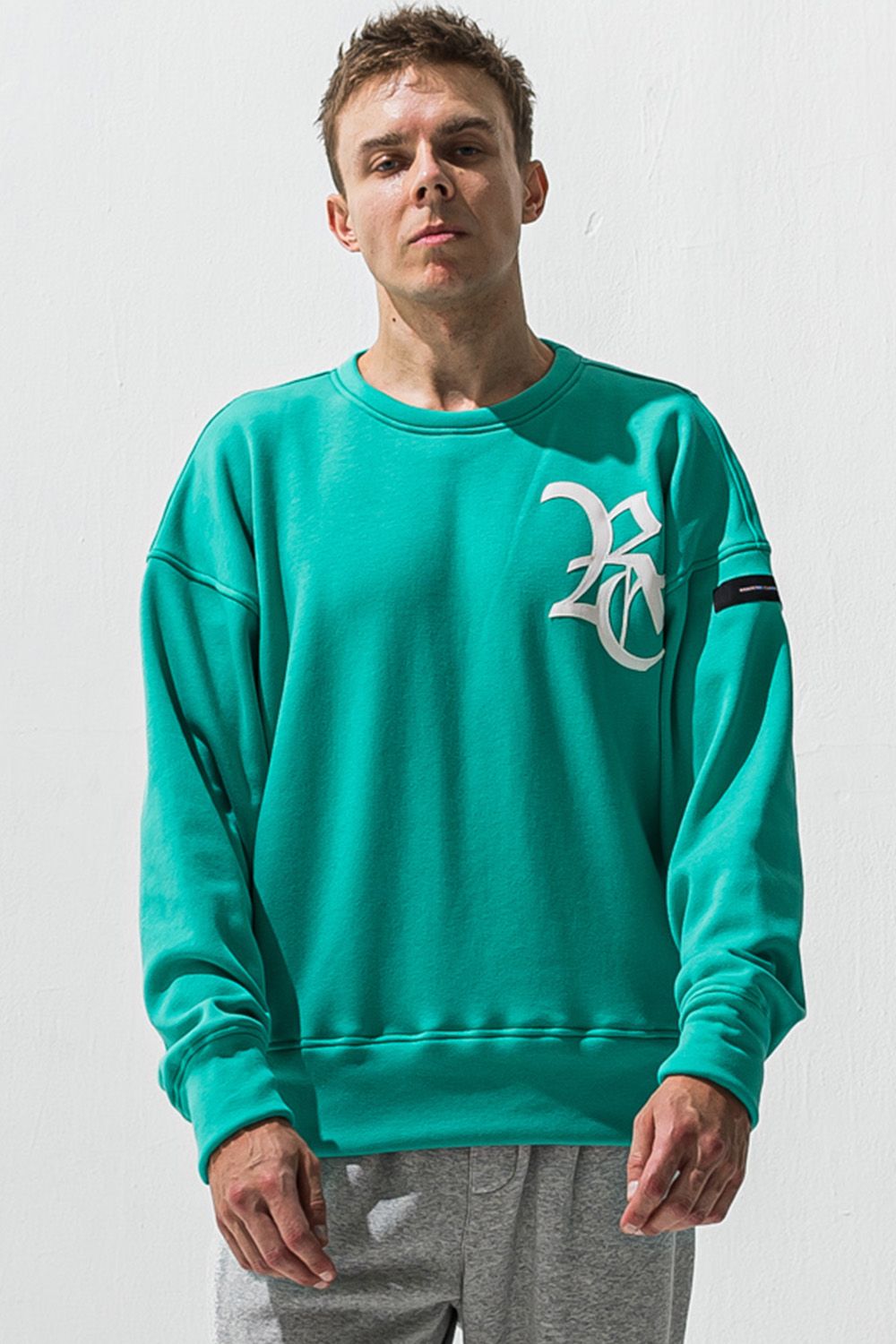 RC velours fleece drop trainer / RCロゴ 裏起毛 ベロア フリース ドロップショルダー ルーズトレーナー