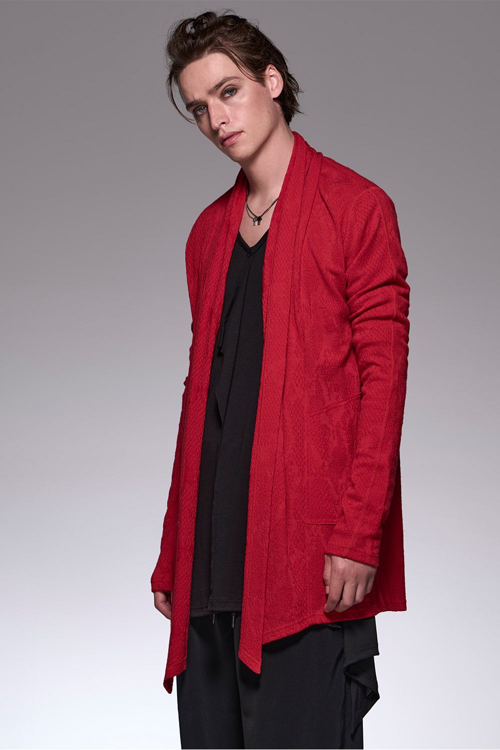 PythonJQD Jersey Shawl Cardigan / パイソンジャガードジャージ ショールカーディガン