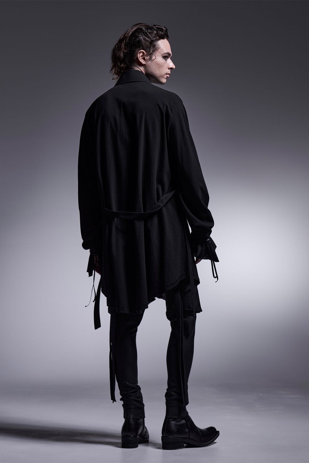 CHIRIMEN Shirring Frill Shirt / 縮緬 シャーリングフリルシャツ
