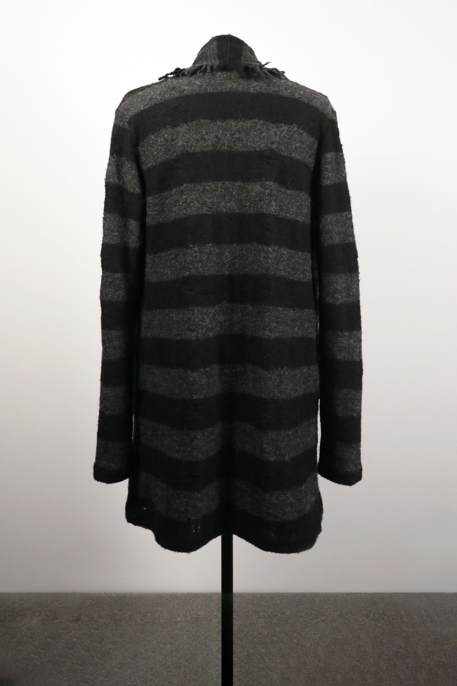 Damage Border Shawl Cardigan / ダメージボーダー ニット ショール カーディガン