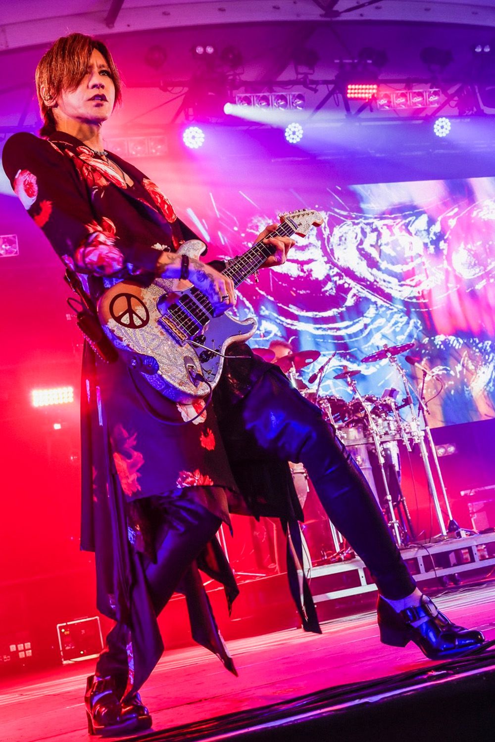 【COSTUME LINE】THE ONENESS-FLORA Power Shoulder Flare Jacket / SUGIZO コスチュームライン パワーショルダー フレア ジャケット