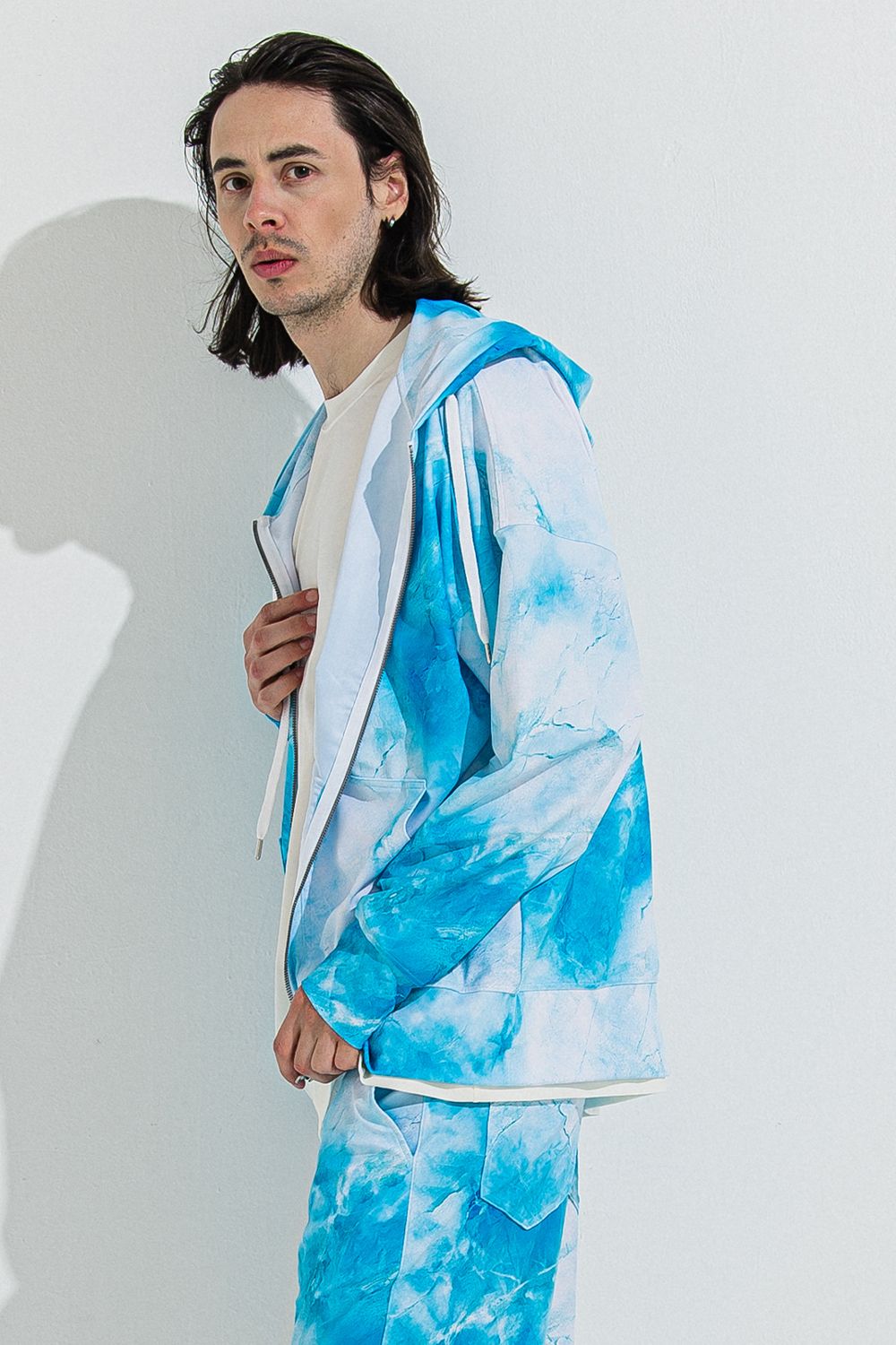 RASH OVER ZIPUP HOODIE / オーバーサイズ ジップアップ ラッシュガード パーカー