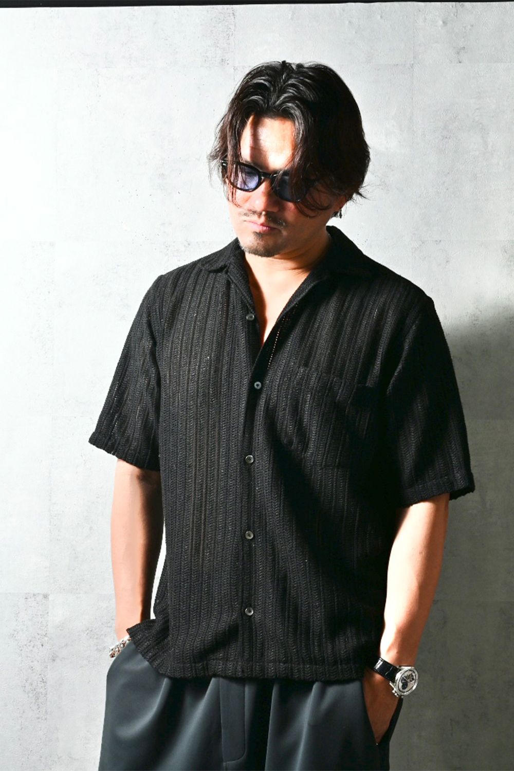 russel shirts / ラッセル織り オープンカラーシャツ