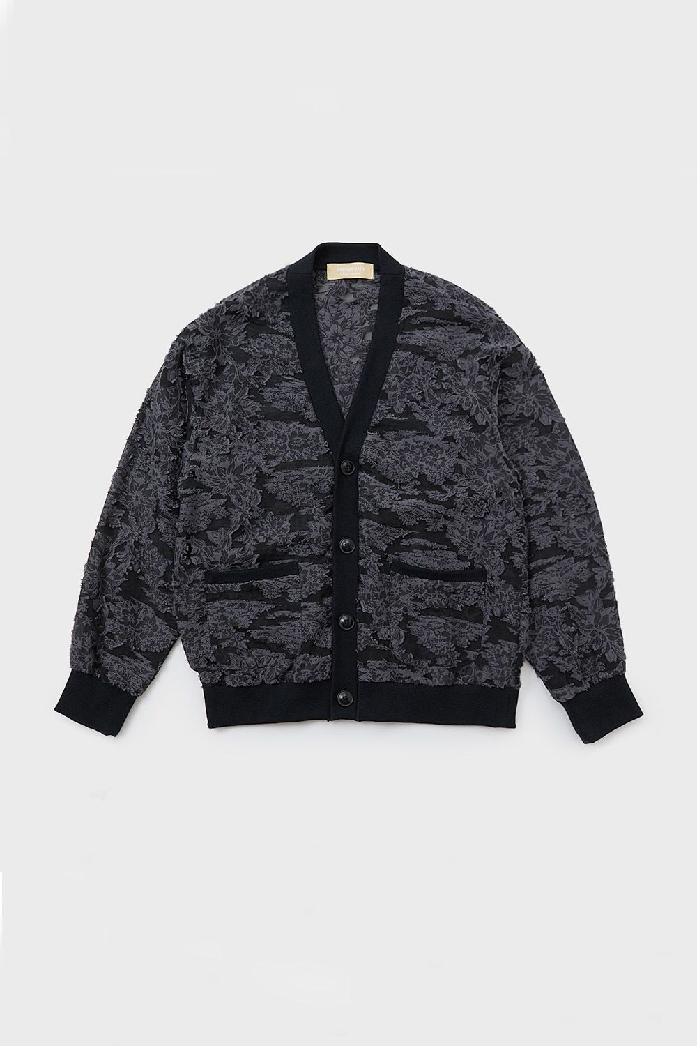 Cut jacquard sheer cardigan / カットジャガード シアー カーディガン