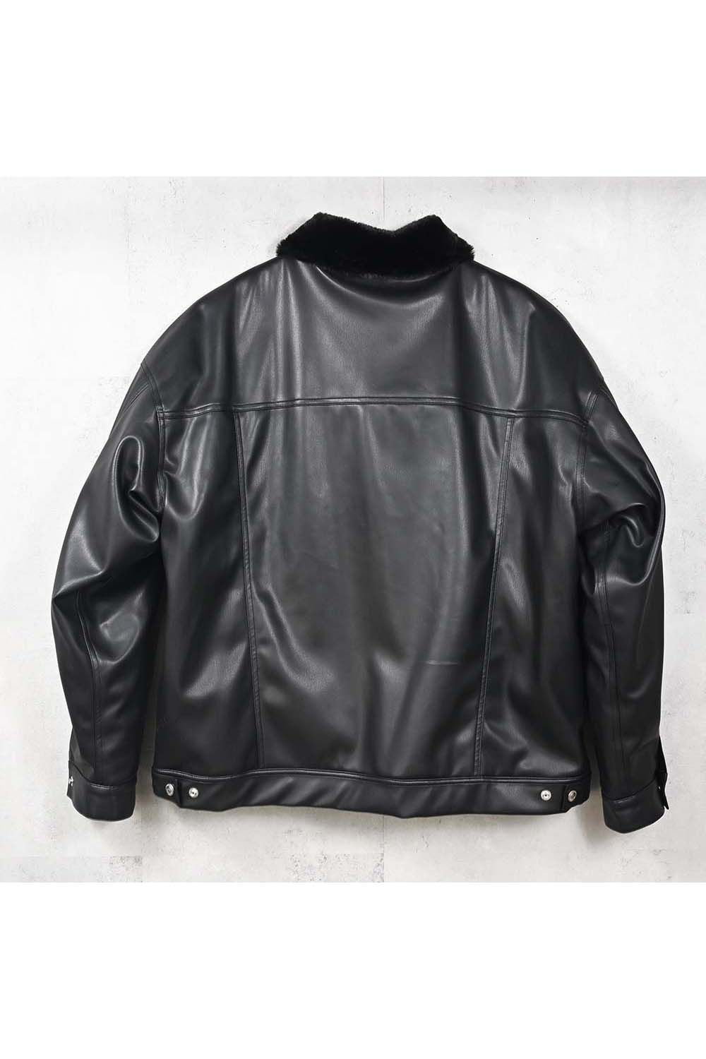 LEATHER FUR OVER G  / レザー ファー オーバー Gジャン