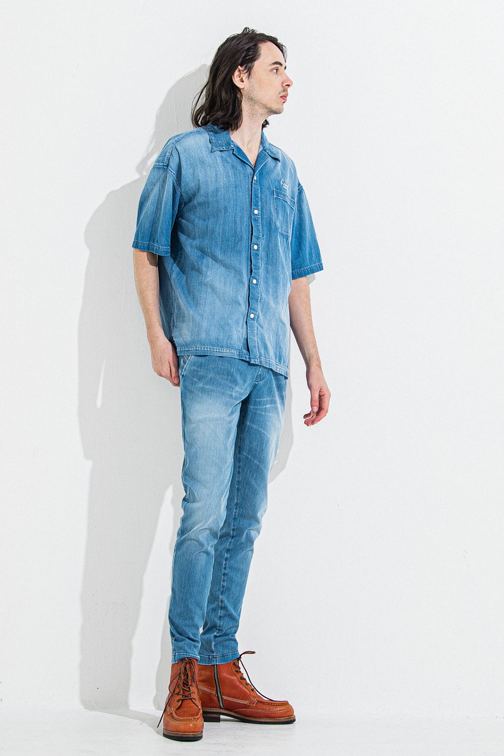 DENIM JERSEY CHRIS EASY TUCK PT / デニム ジャージ クリス イージー タック パンツ
