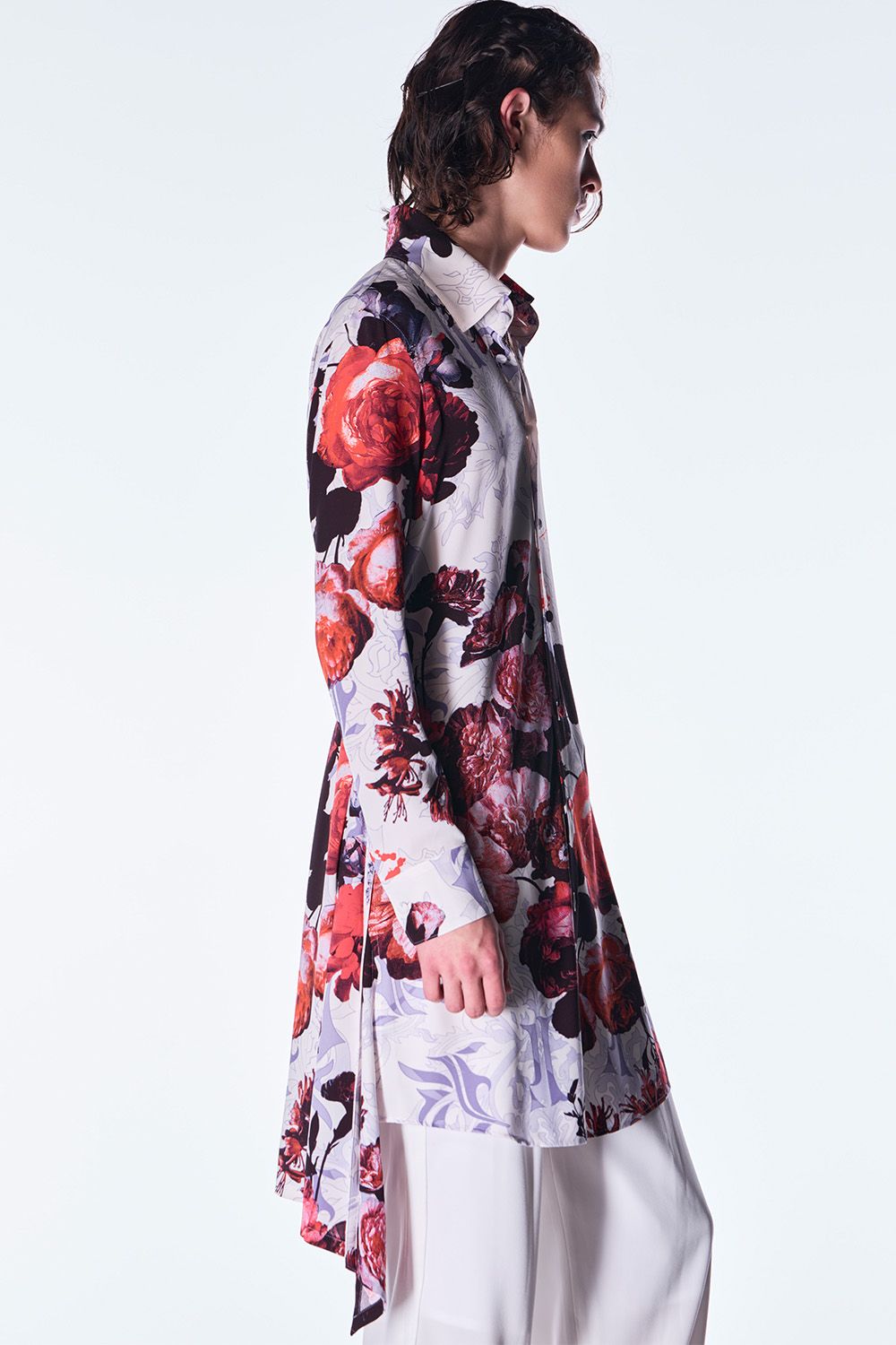 Goth Flora Flare Shirt / ゴス フローラ フレア シャツ