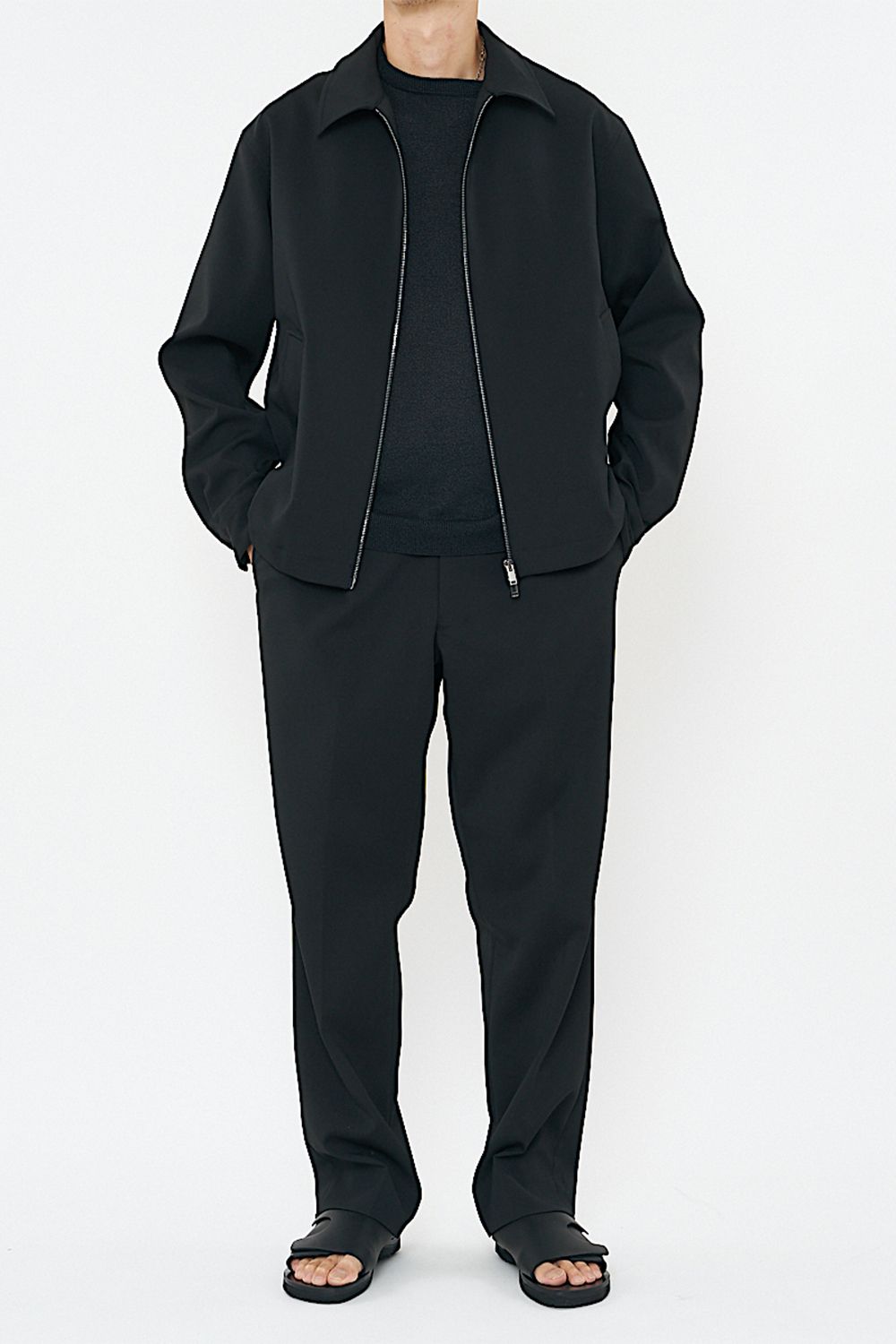 BACK "GOMU" 1 TUCK PANTS  / バック ゴム 1タック パンツ