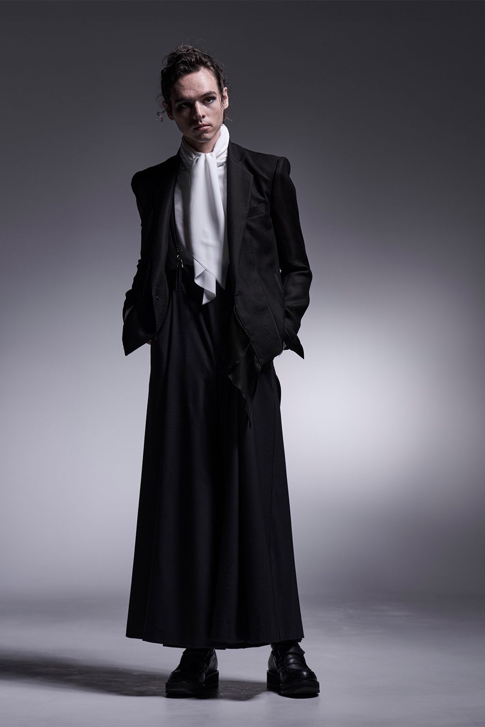 TWS Tropical Suspender Wide Tuck Slacks / TWSトロピカル サスペンダー ワイドタックスラックス