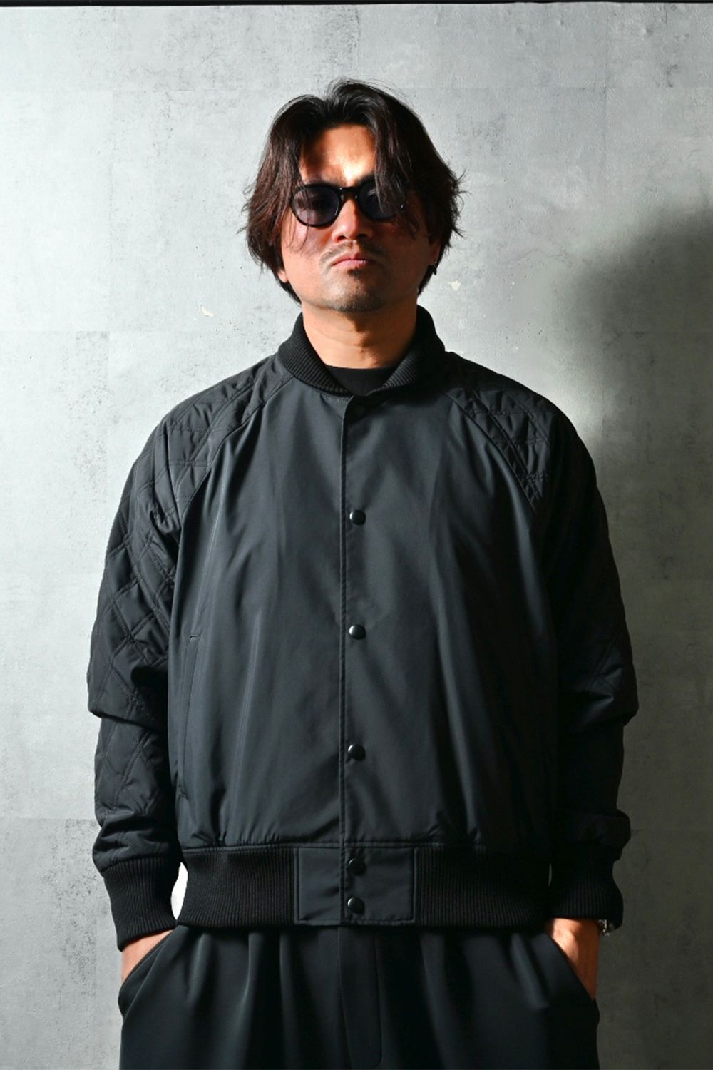 PB Varsity jacket / ラグランスリーブ キルティング バーシティージャケット