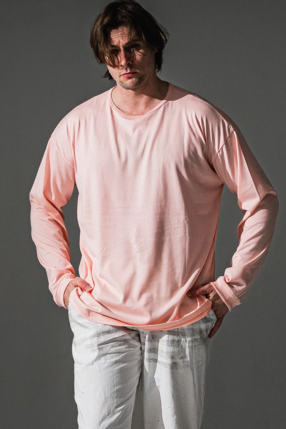 PIN ST RC OVER LONG SLEEVE TEE / ピンストライプ RC ロゴ  オーバー ロングスリーブ Tシャツ