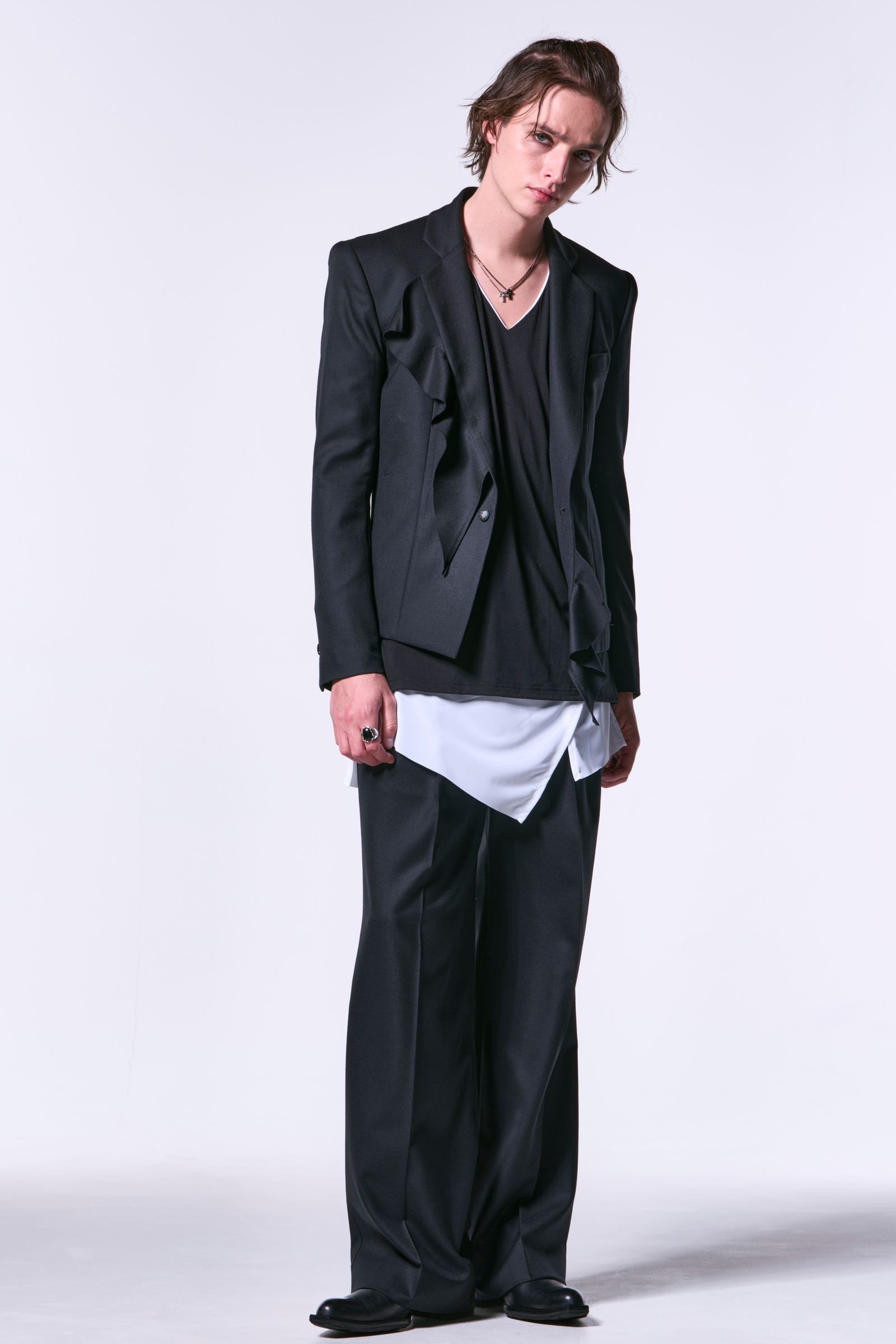 BEA-TENJIKU Slit Hem Layered T-Shirt / ベア天竺 スリットヘムレイヤードTシャツ