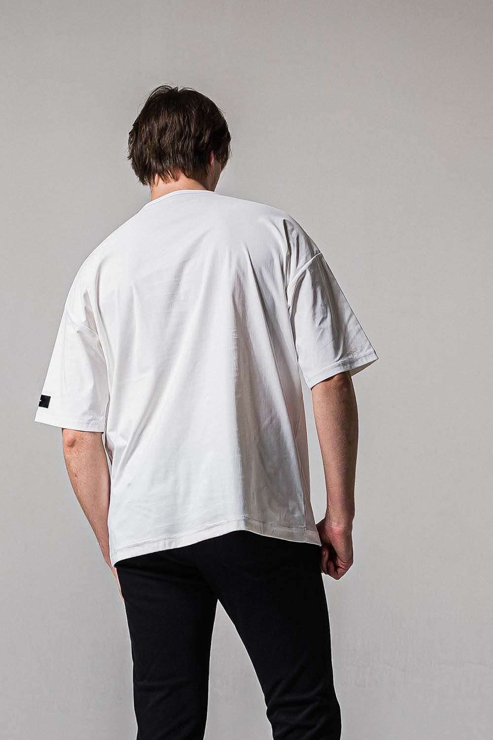 LEATHER POCKET OVER NYLON T / レザーポケット オーバー ナイロン Tシャツ