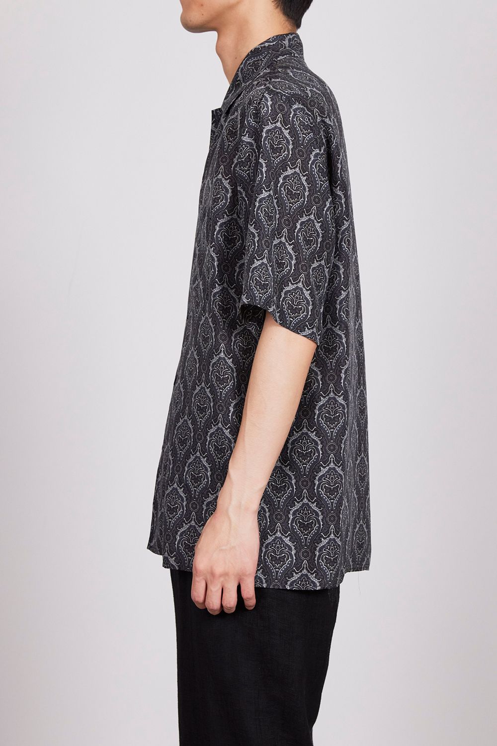 marka - HABUTAE SILK OPEN COLLAR SHIRT / シルク羽二重
