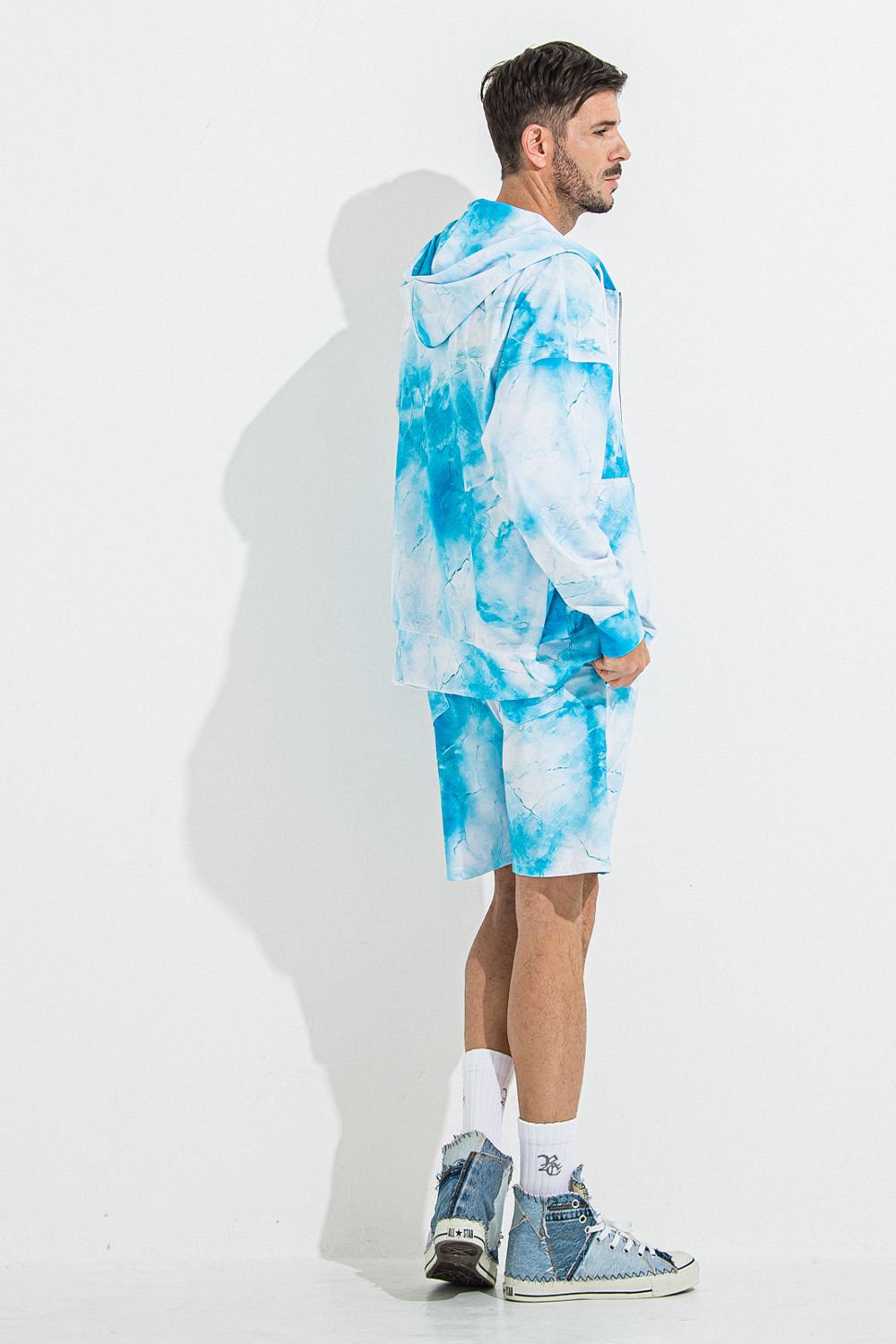 RASH OVER ZIPUP HOODIE / オーバーサイズ ジップアップ ラッシュガード パーカー