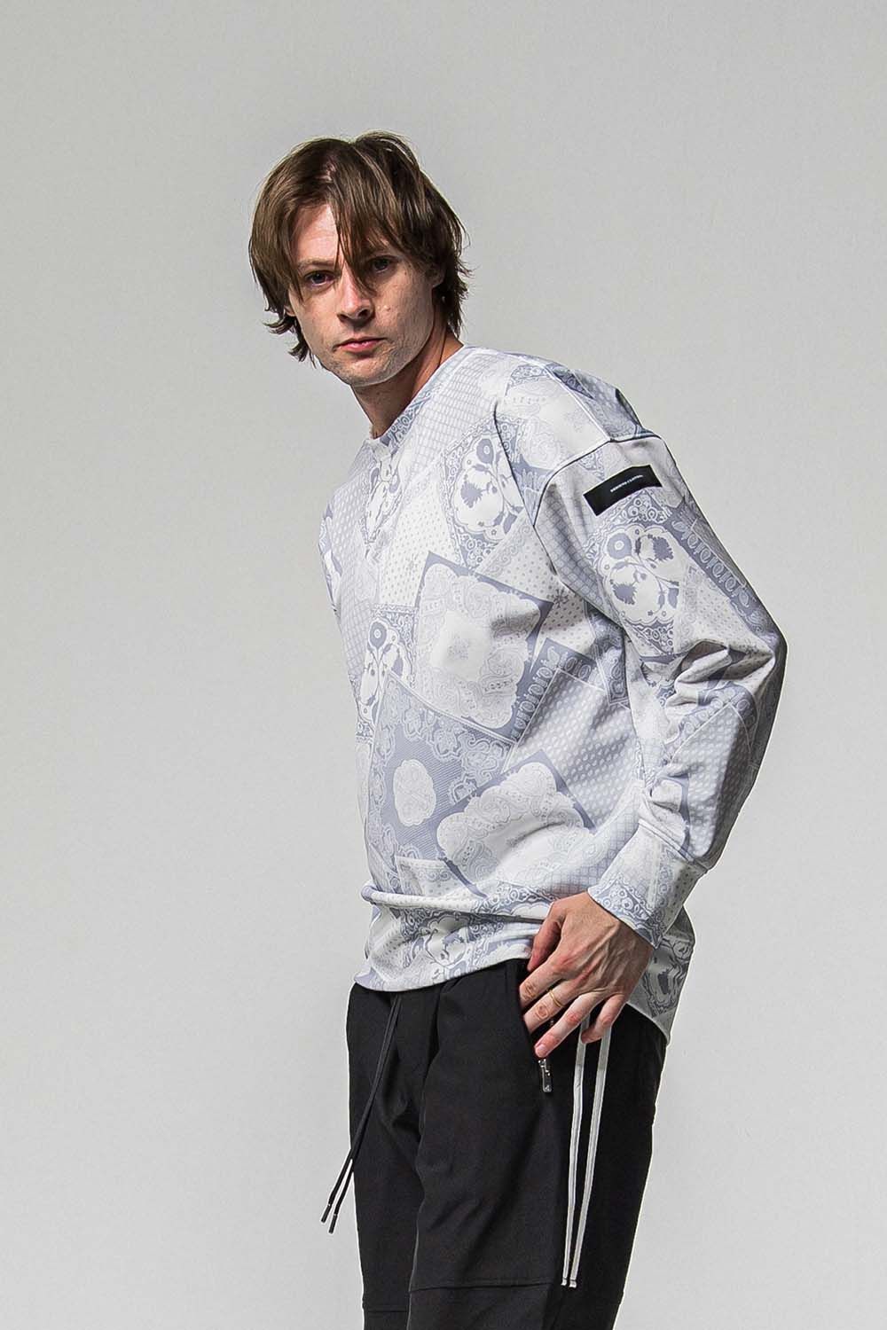PAISLEY BACK FLEECE DROP TRINER / ペイズリー バック フリース ドロップ トレーナー