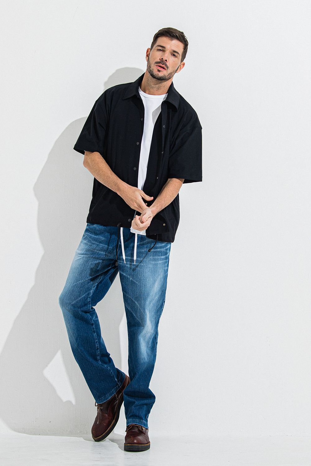 DENIM JERSEY WIDE PT / デニム ジャージ ワイド パンツ