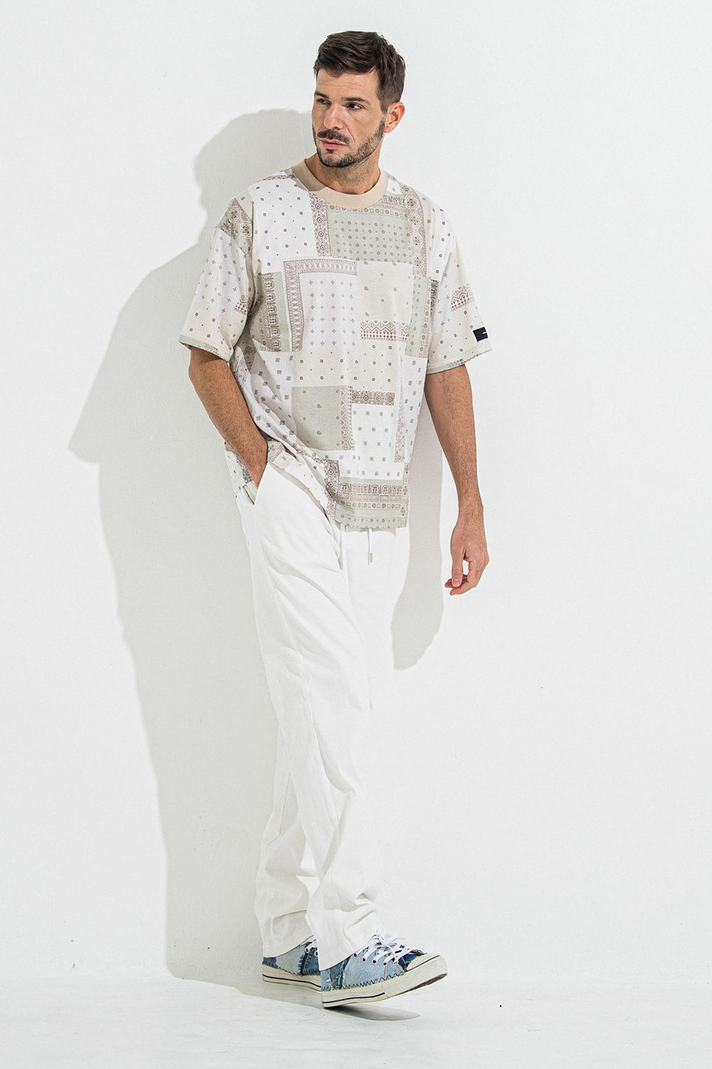 DENIM JERSEY WIDE PT / デニム ジャージ ワイド パンツ