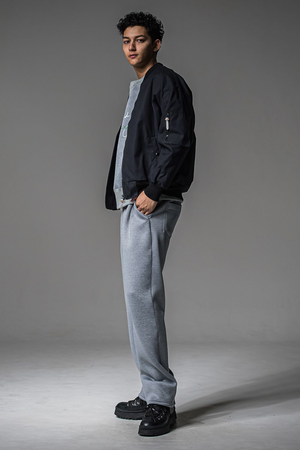 HD NOTHING DROP TRAINER / ドロップショルダー メッセージプリント ルーズトレーナー