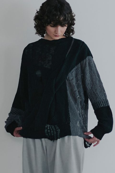 Mixed texture Knit / ミクスド テクスチャー ニット