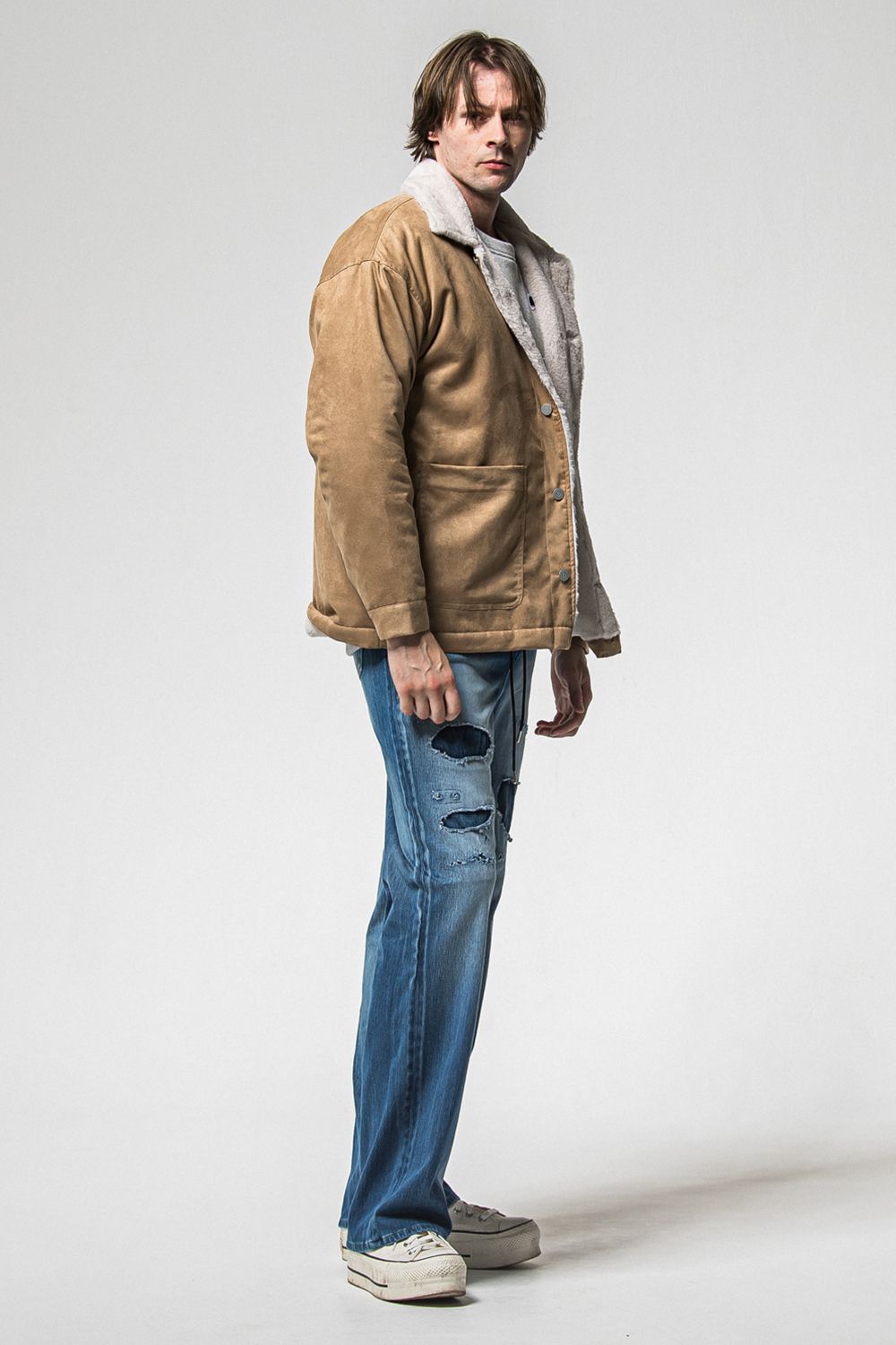 SUEDE FUR COVER ALL / スウェード ファー カバーオール