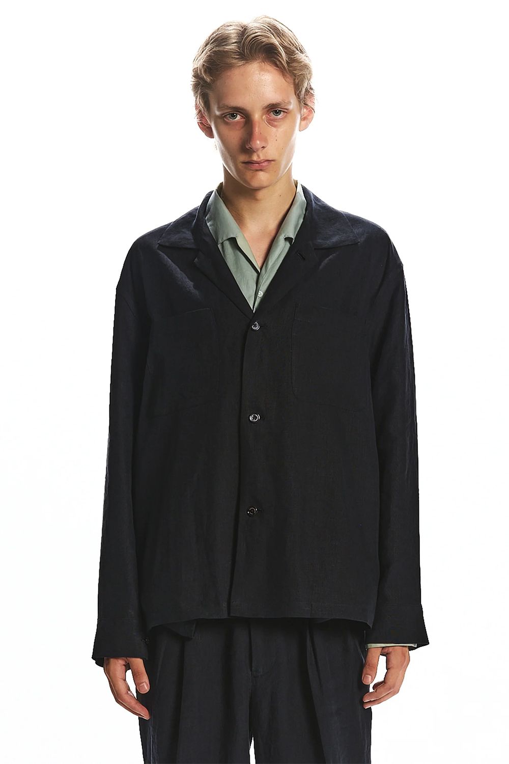 80/1 HEMP TYPEWRITER-CLOTH UTILITY SHIRT / ヘンプ タイプライタークロス ユーティリティーシャツ