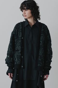 Mesh jaquard cardigan / メッシュ ジャガード カーディガン
