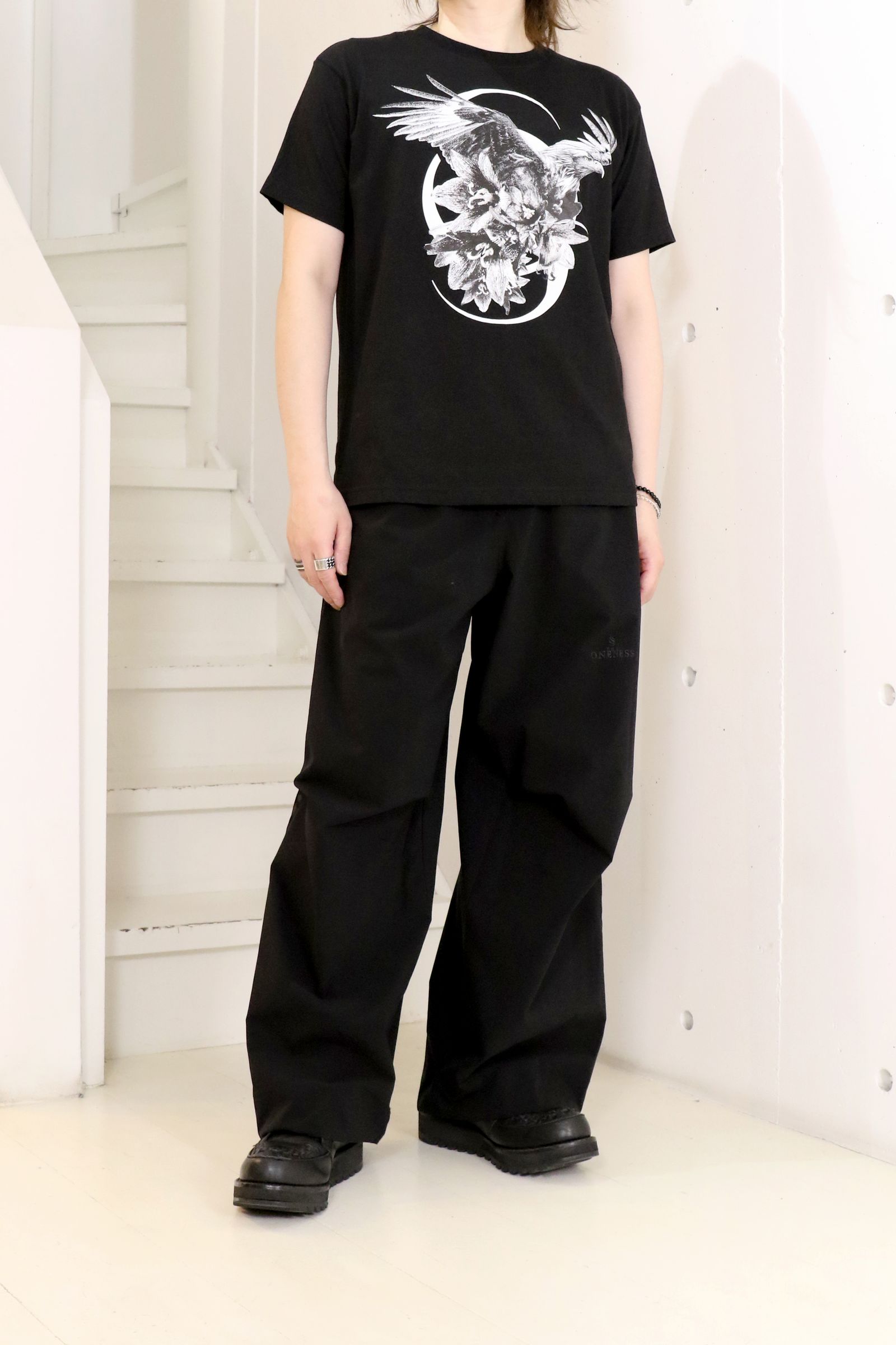 Sustainable Tuffeta Line Loose Pants / ライン ルーズパンツ