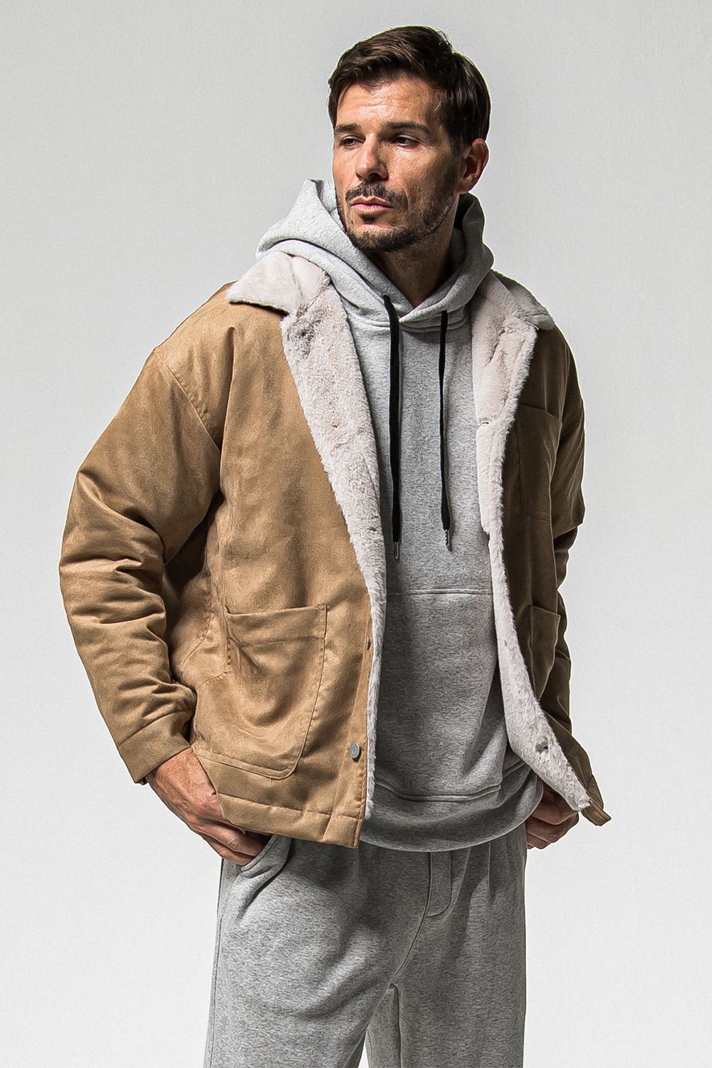 SUEDE FUR COVER ALL / スウェード ファー カバーオール