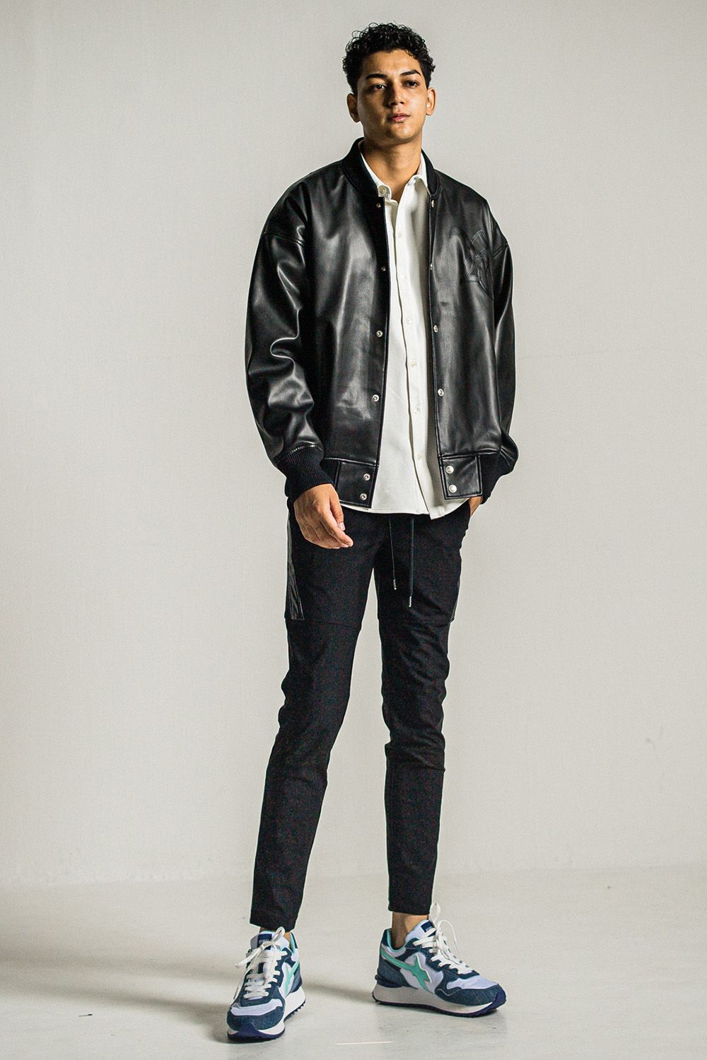 LEATHER VARSITY JACKET / レザー バーシティ ジャケット