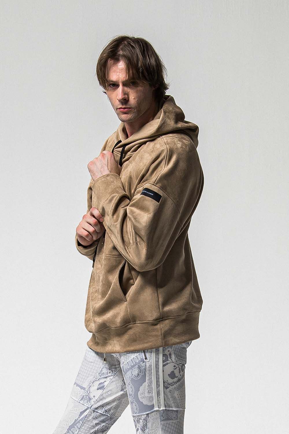 SUEDE LOOSE HOODIE / スウェード ルーズ フーディ