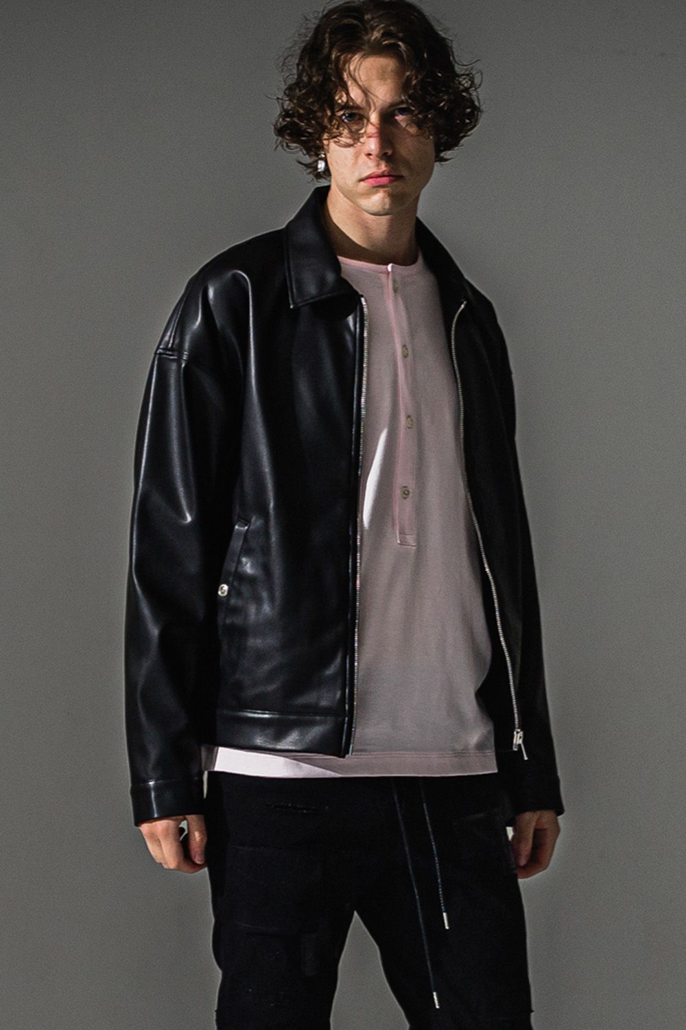 LEATHER SP JACKET / エコレザー スポーツマン ジャケット