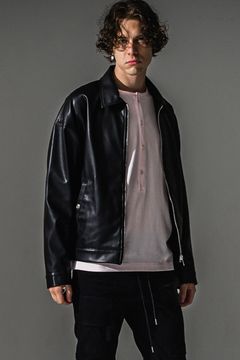 LEATHER SP JACKET / エコレザー スポーツマン ジャケット