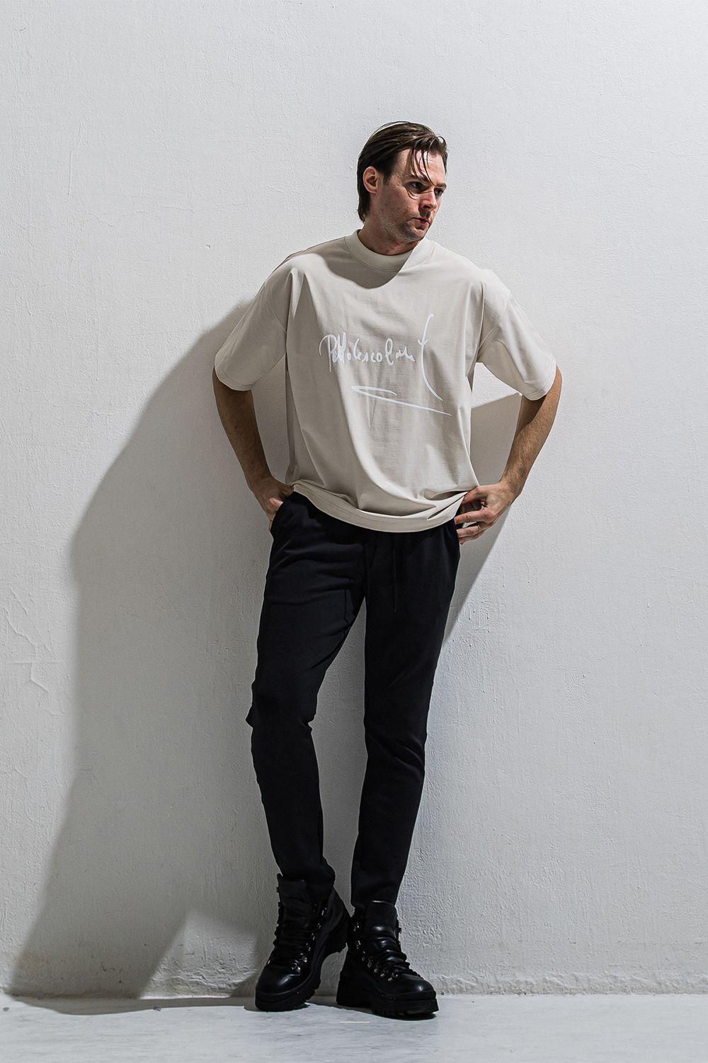 PB sign overnylon T / ナイロン オーバーサイズTシャツ