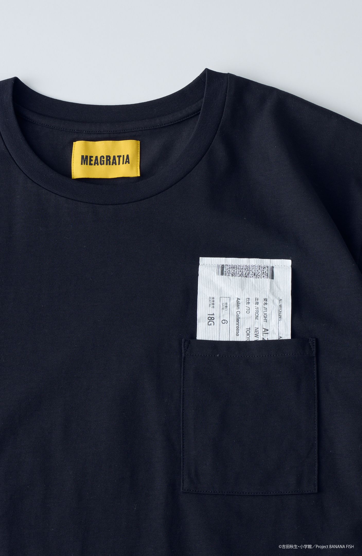 meagratia - meagratia × BANANA FISH Boading Pass Tee